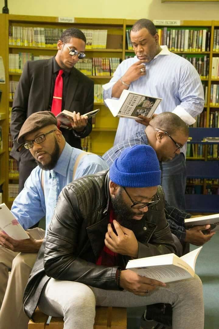 A group of readers enjoying books together